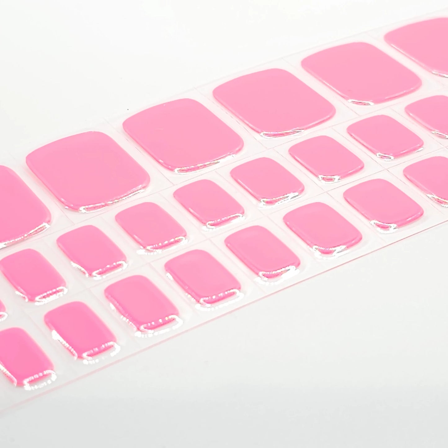 Pedicure Nail Wrap Strips HOT PINK