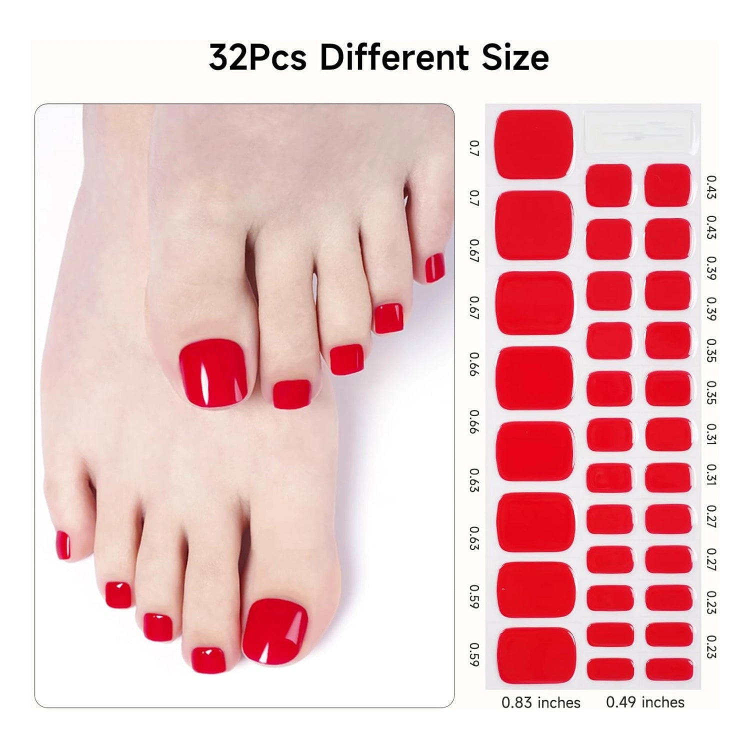 Cherry 32 Strip Semi Cured Pedi Wrap