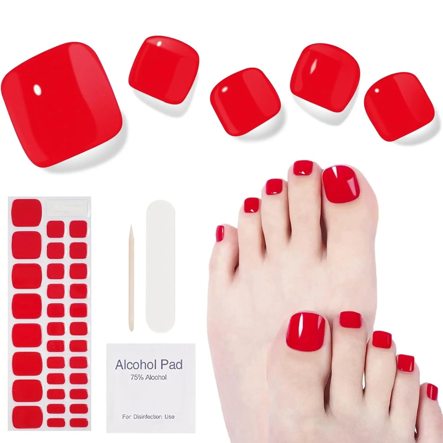 Cherry 32 Strip Semi Cured Pedi Wrap