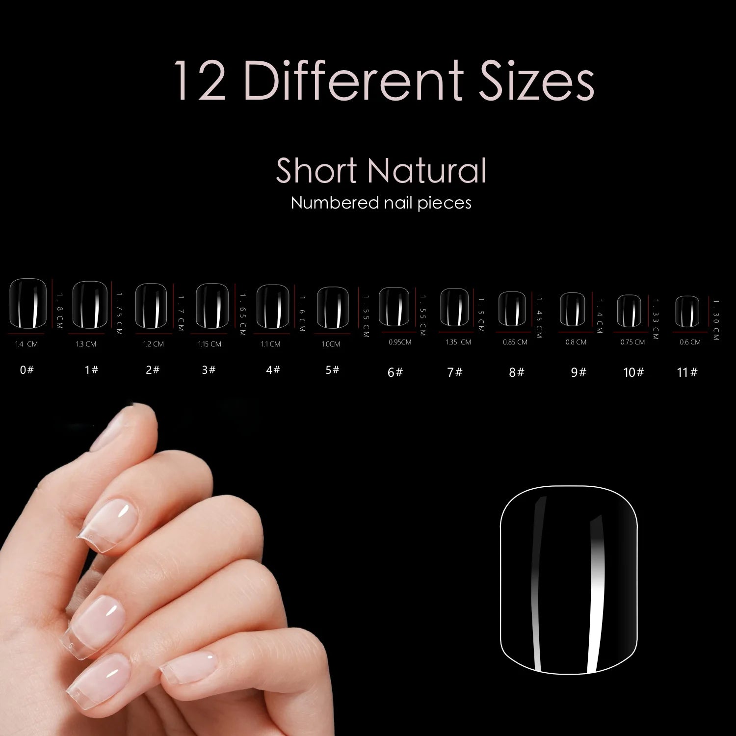 Soft Gel Nail Tips - Short Natural (240)