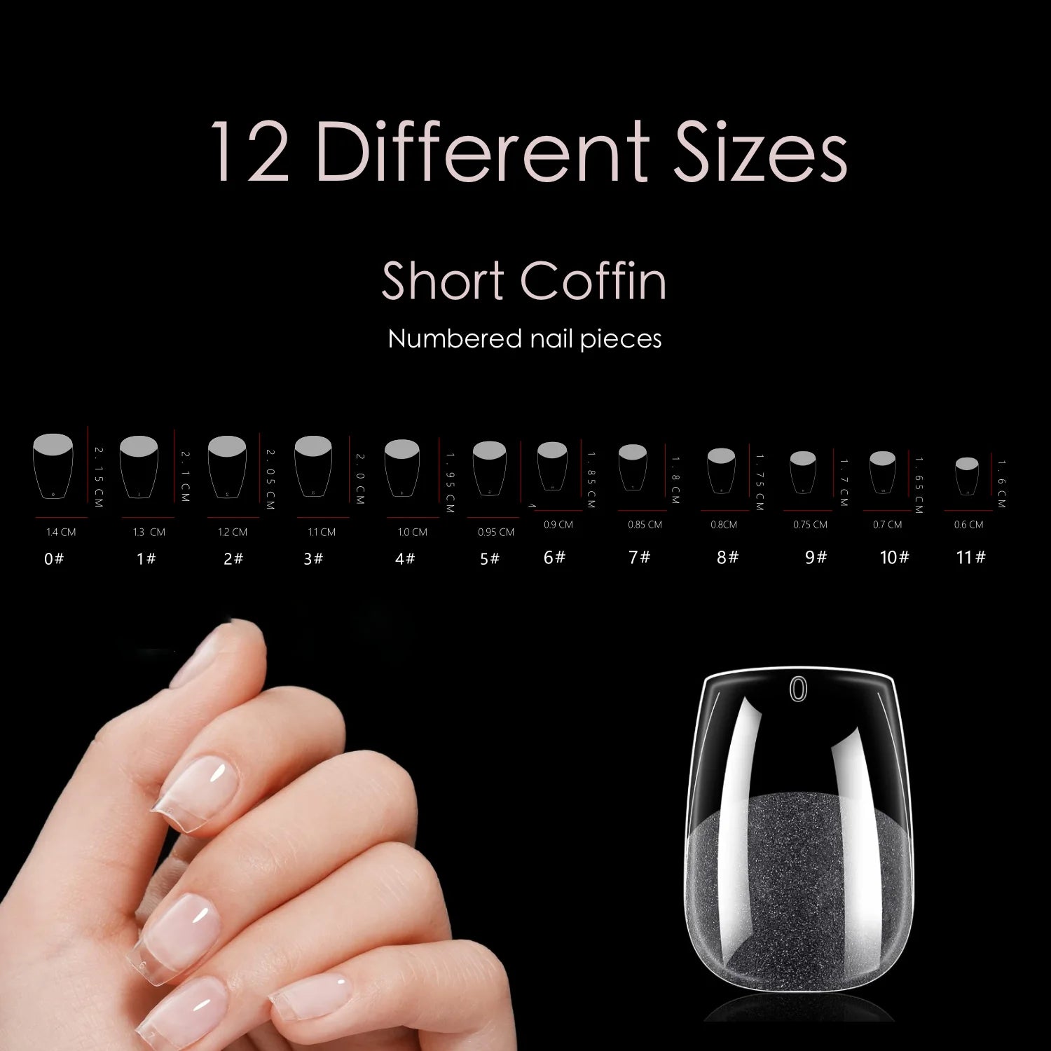 Soft Gel Nail Tips - Short Coffin (552)