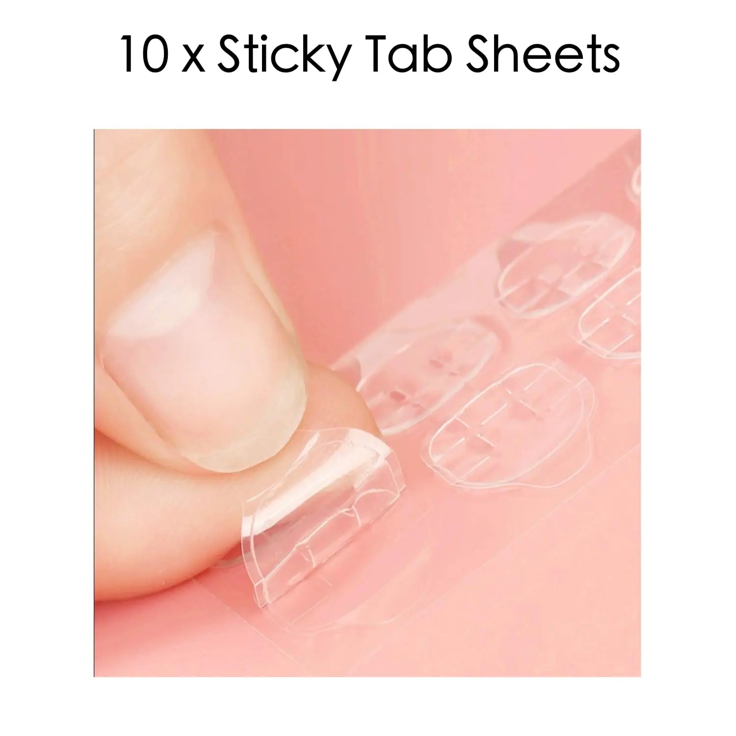 NKA Press on Nail Adhesive Tab sheet (30tabs per sheet, 10 Pack)