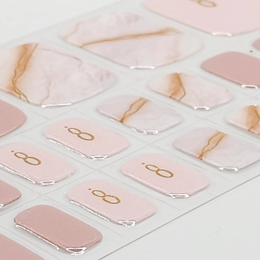 Pedicure Nail Wrap Strips BLUSH LUXE