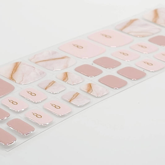 Pedicure Nail Wrap Strips BLUSH LUXE