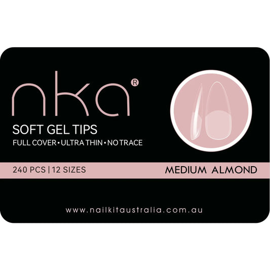Soft Gel Nail Tips - Medium Almond (240)