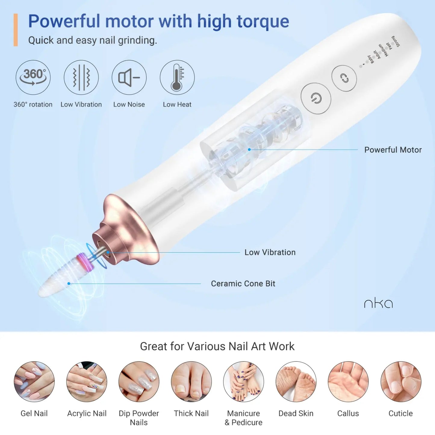 Professional Portable Electric Nail Drill