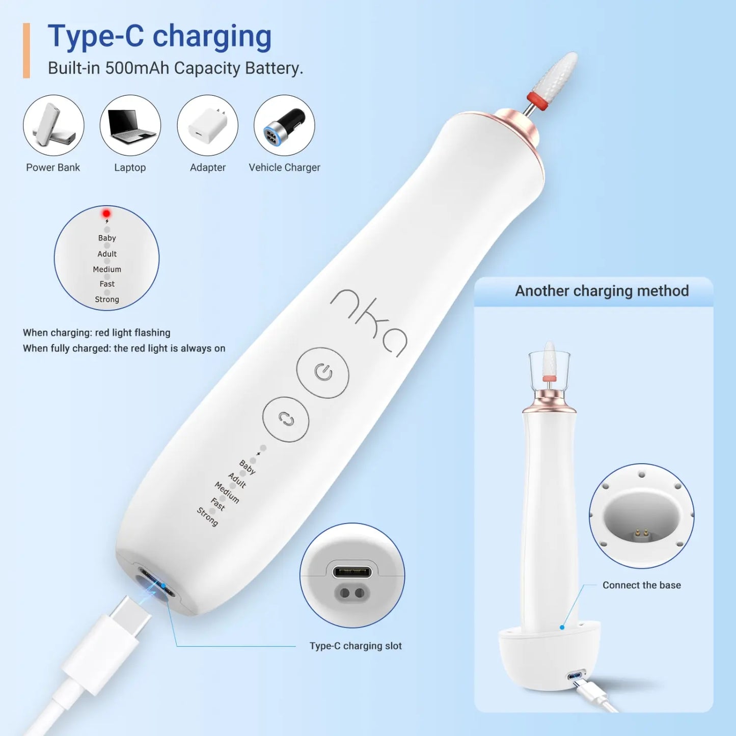 Professional Portable Electric Nail Drill