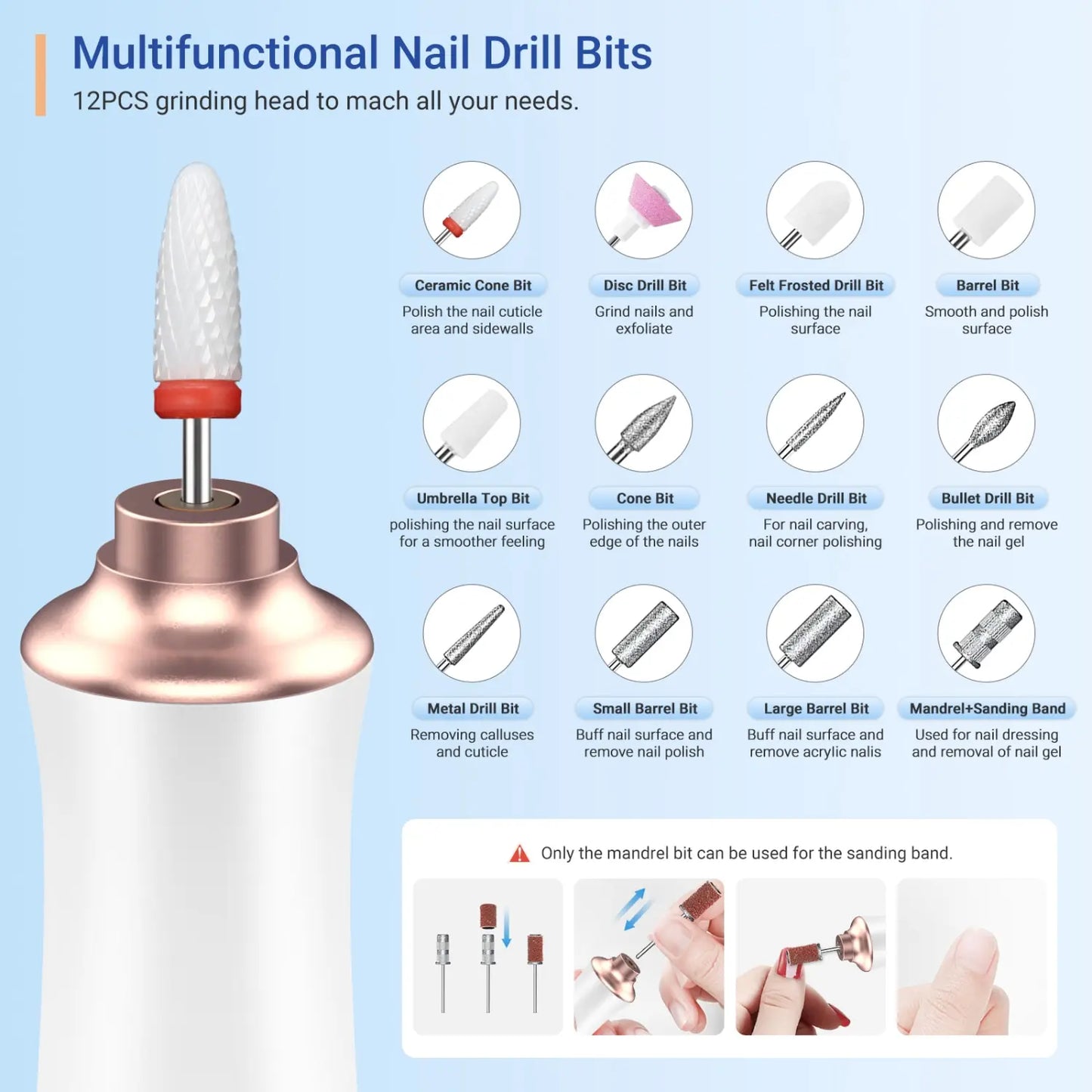 Professional Portable Electric Nail Drill