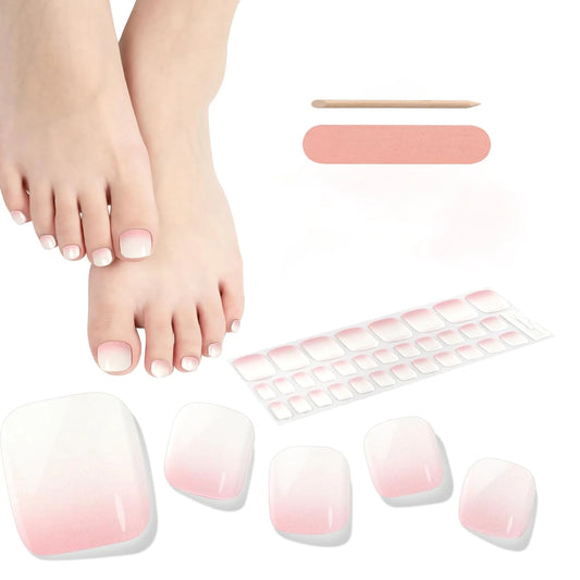 Pedicure Nail Wrap Strips OMBRE PINK