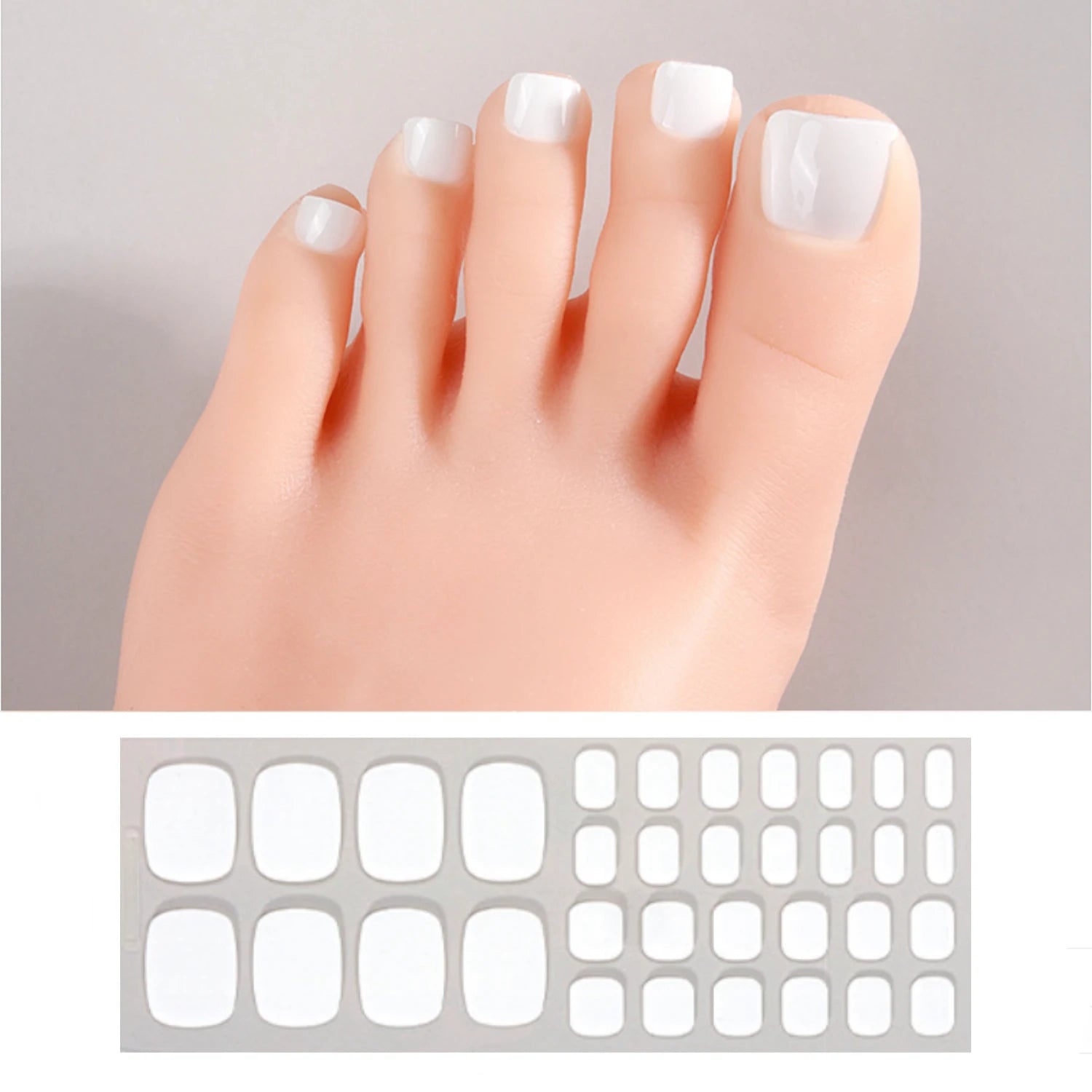 White 34 Strip No Cure Pedi Wrap