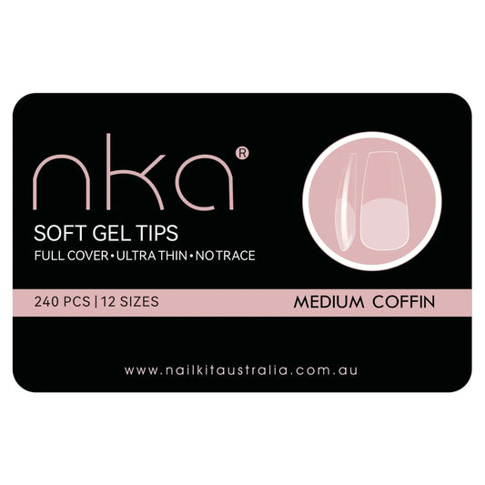 Soft Gel Nail Tips - Medium Coffin (240)