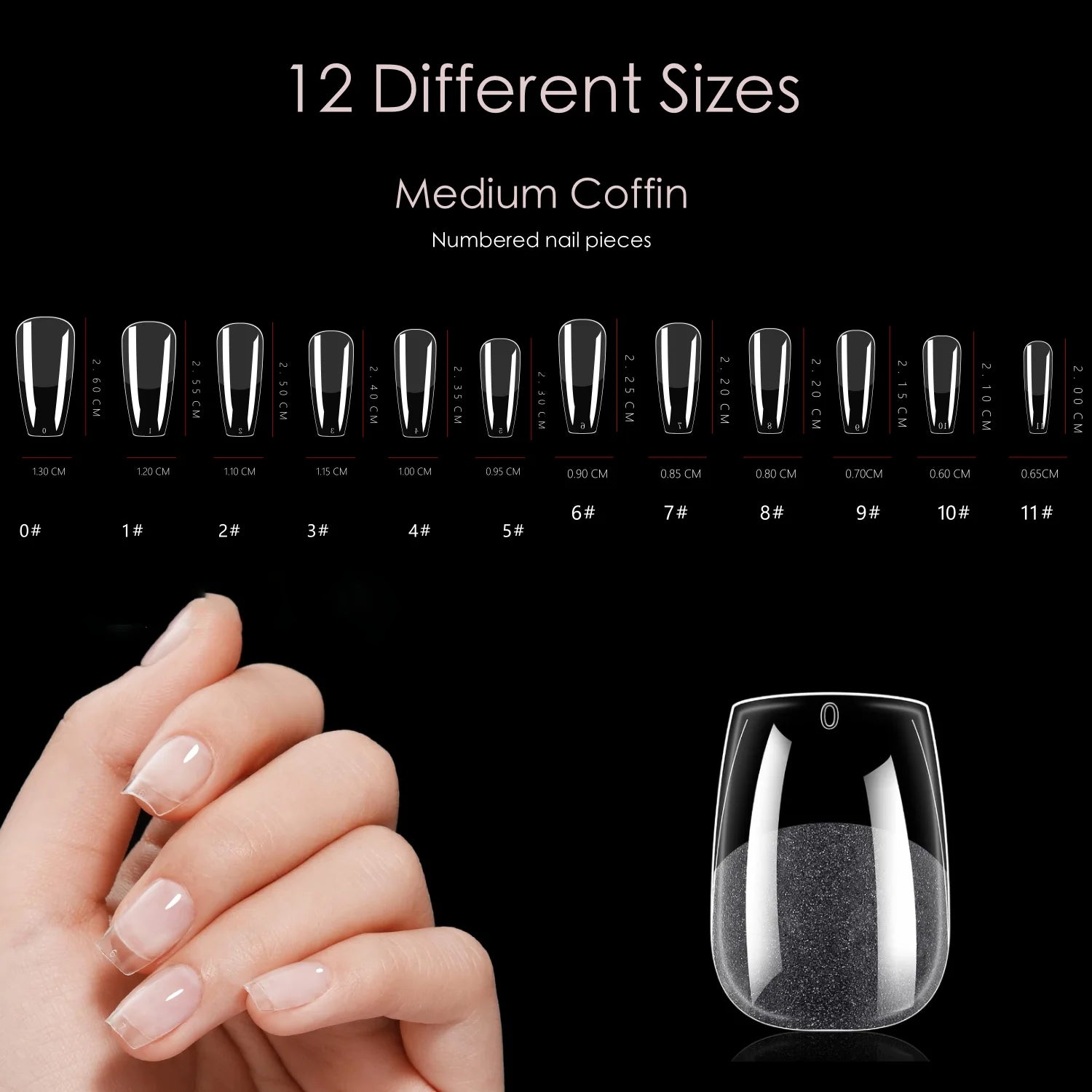 Soft Gel Nail Tips - Medium Coffin (240)