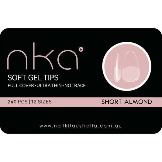 Soft Gel Nail Tips - Short Almond (240)