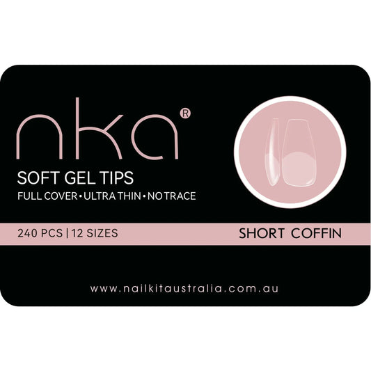 Soft Gel Nail Tips - Short Coffin (240)
