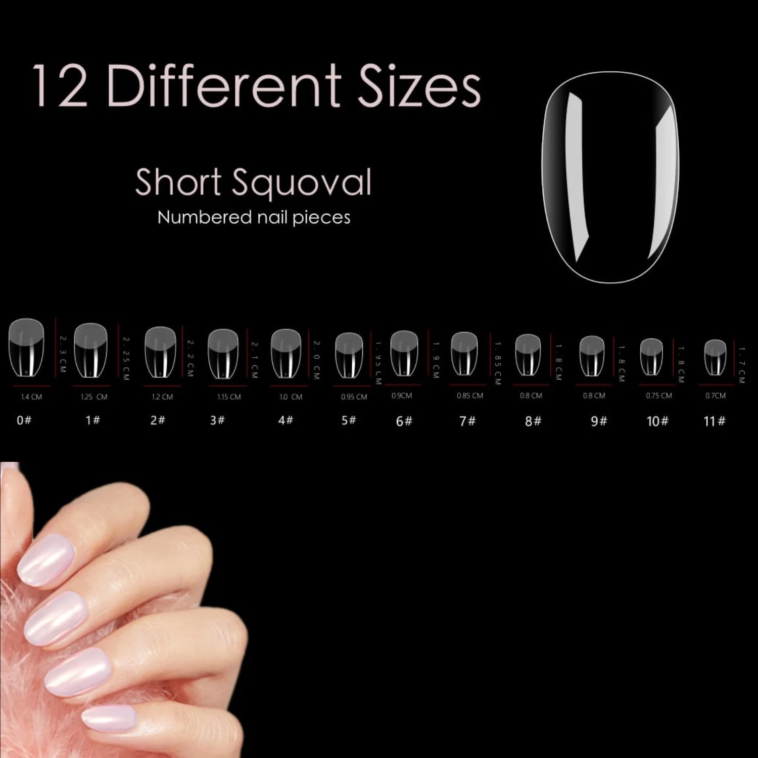 Soft Gel Nail Tips - Short Squoval (240)