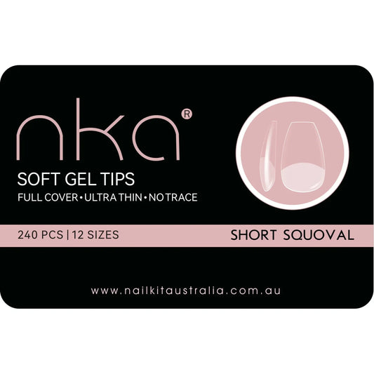 Soft Gel Nail Tips - Short Squoval (240)